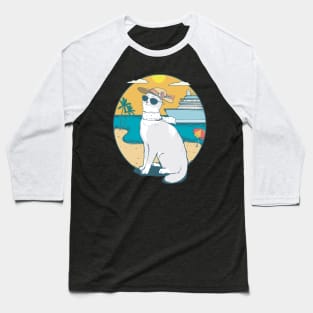 cat love sunset Baseball T-Shirt